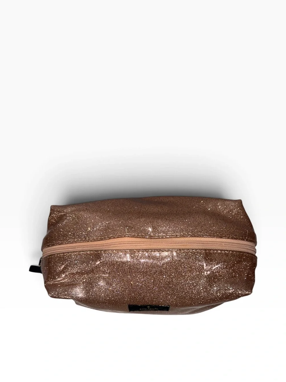 kate spade Rose Gold Glitter Cosmetic Case